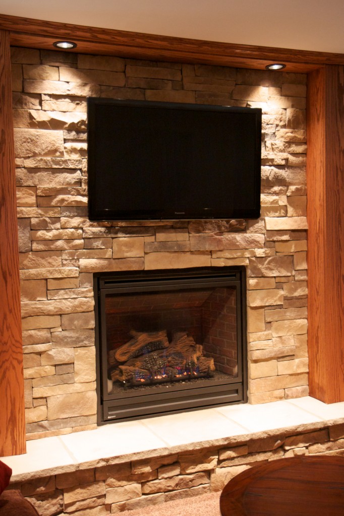Stone Fireplaces With TVs - North Star Stone