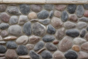 River rock stone veneer
