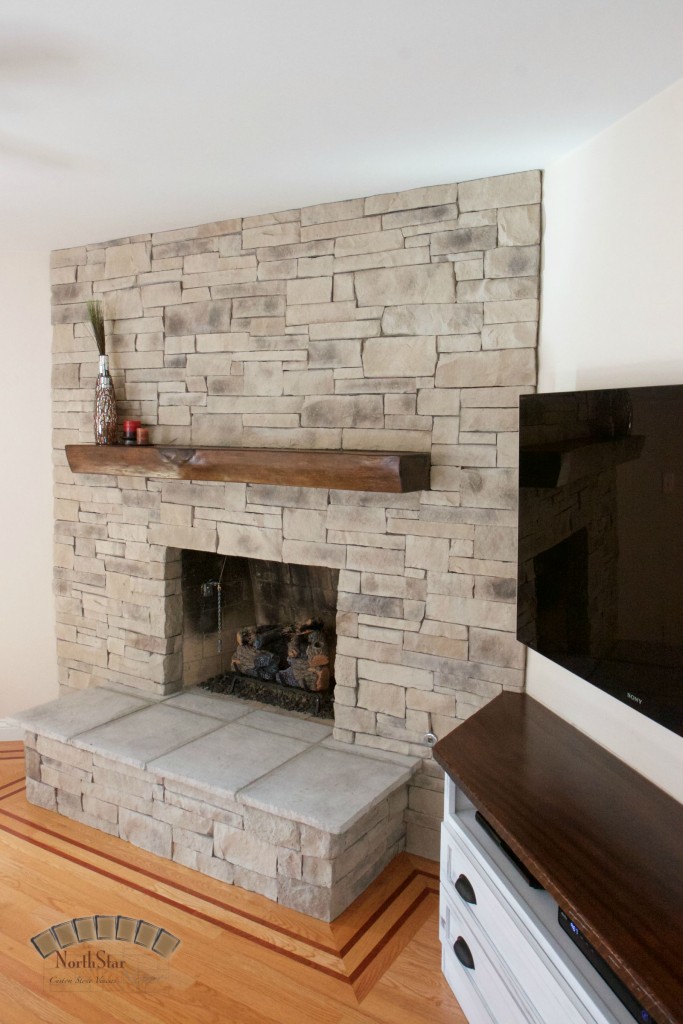Dry Stack Stone Fireplace 23