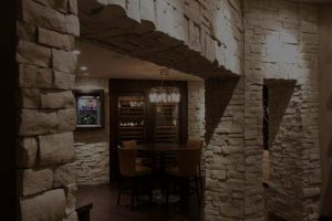 Stone Veneer Wine Cellar