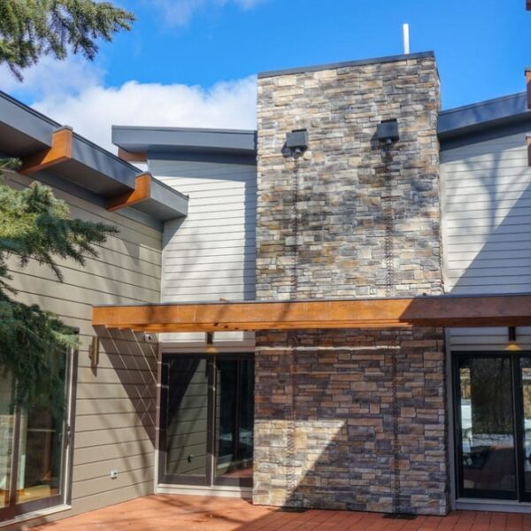 Leed Home Stone Veneer Design