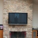 Cobble Field Stone Veneer Fireplace 002