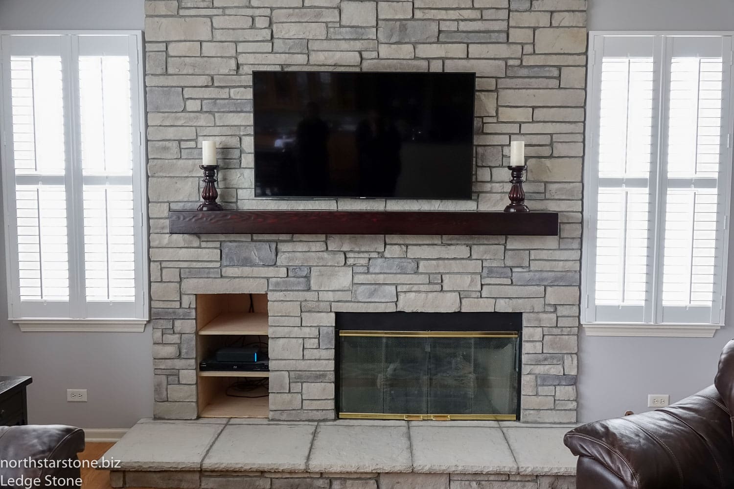 Ledgestone Fireplace Picture Gallery - North Star Stone