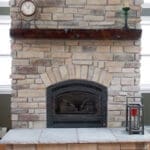 Reface your brick fireplace with cobble stone. Many ideas, stone styles and stone colors available  Reface your brick fireplace with cobble stone. Many ideas, stone styles and stone colors available