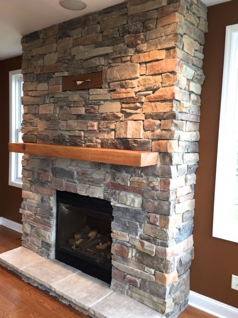 Mountain Ledge Stone Fireplace Pictures - North Star Stone