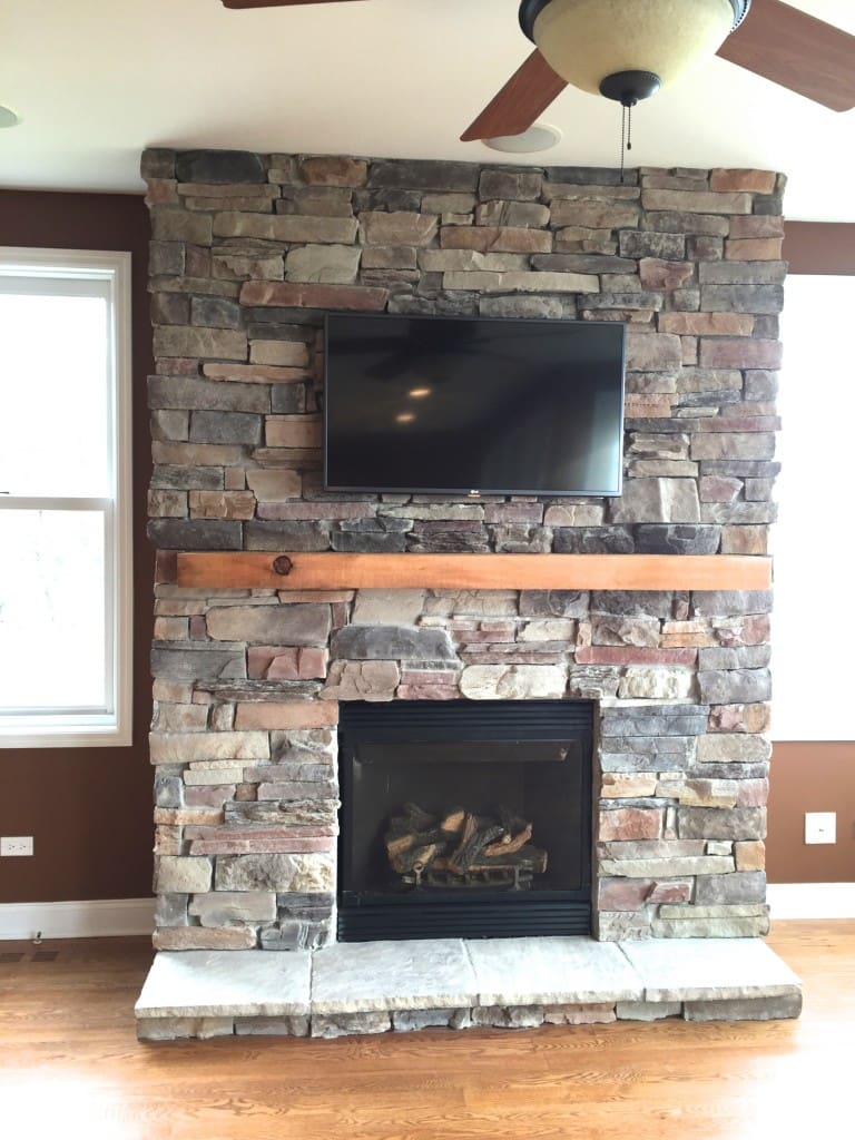 Mountain Ledge Stone Fireplace Pictures - North Star Stone
