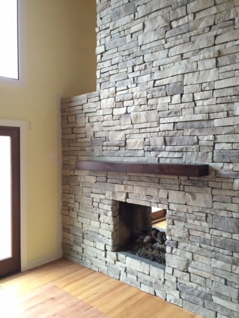 Mountain Ledge Stone Fireplace Pictures - North Star Stone