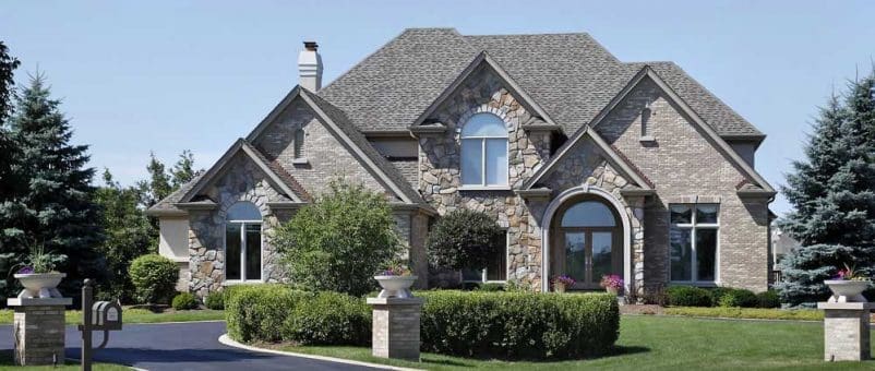 Home in Glenview, Illinois with stone veneer.